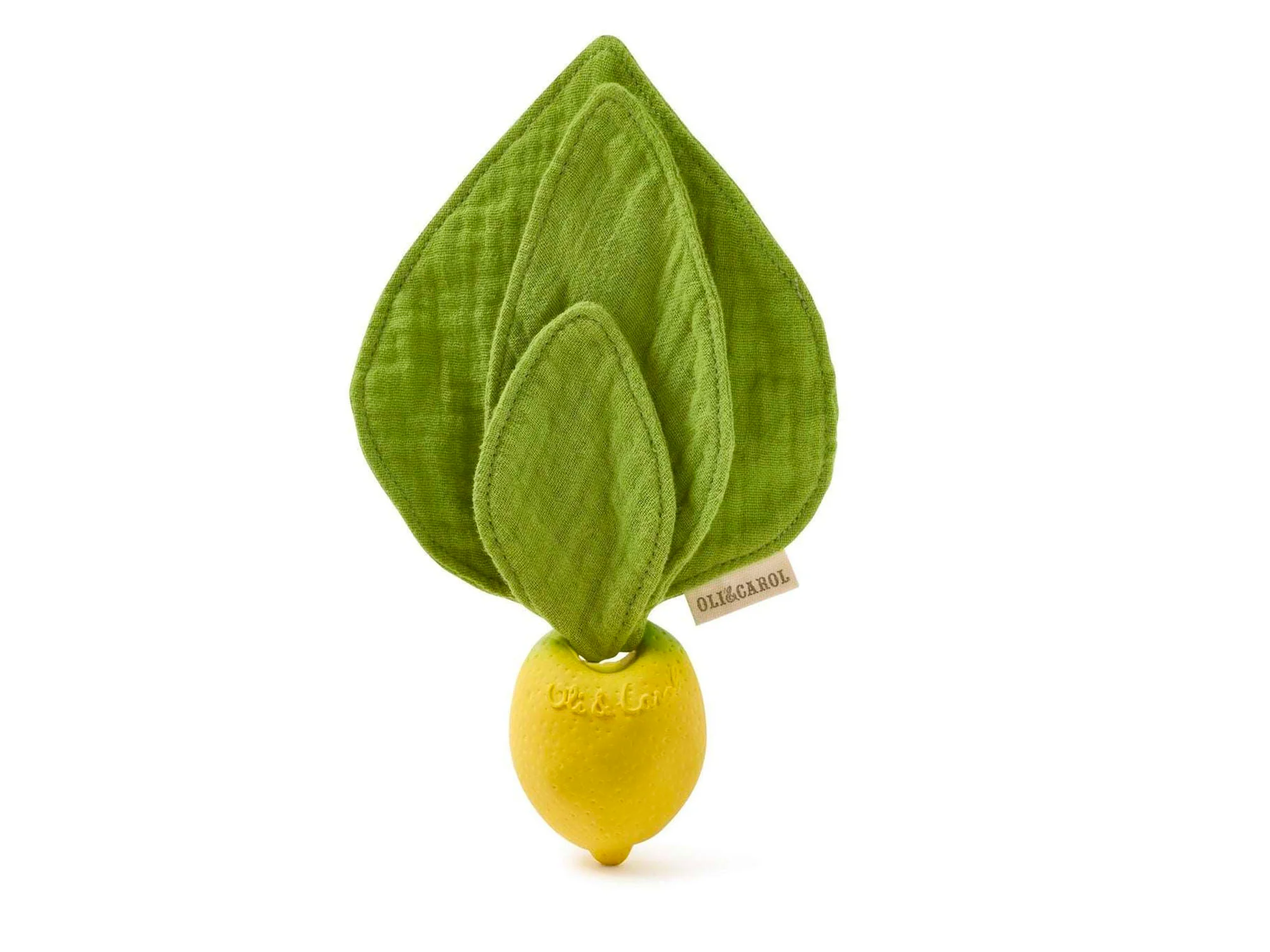 Doudou et anneau de dentition citron bébé - Oli & Carol